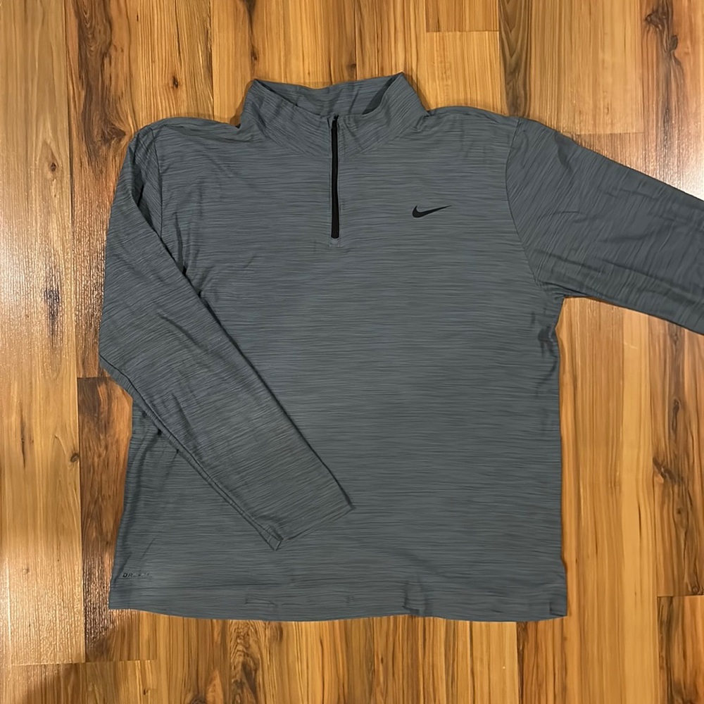 Nike Gray heathered quarter zip
